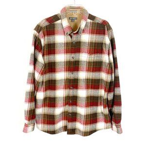Eddie Bauer Men's Long Sleeve Button Up Collared Flannel Size XL
